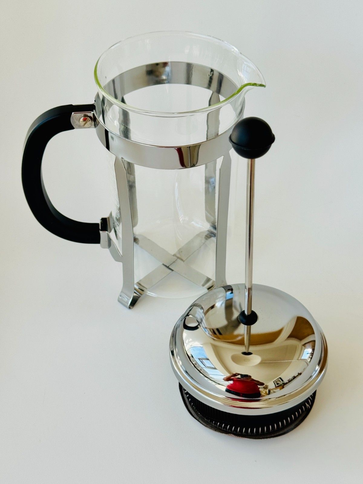 photo vinterior New Bodum Chambord 8 Cup Cafetiere, Milk Frother & 2 Latte Cups + Cork Coasters