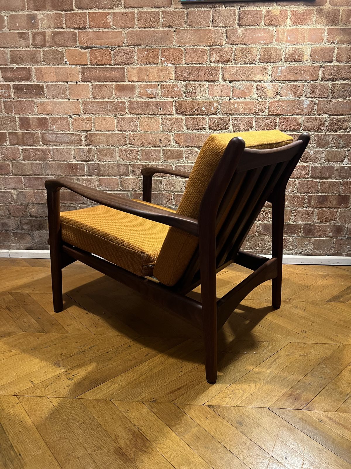 R W Toothill Afromosia Lounge Chair photo vintage