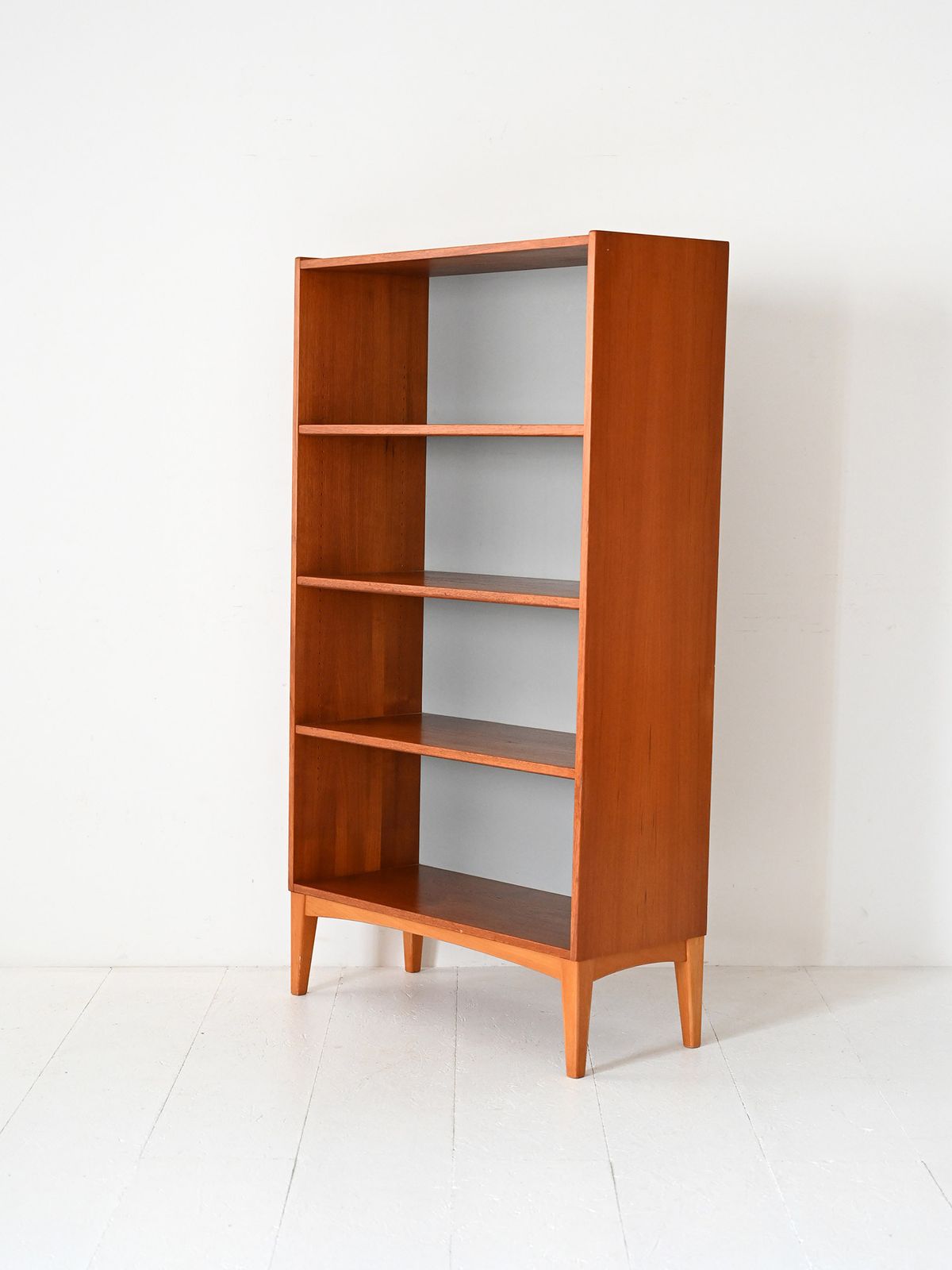 Libreria Scandinava Vintage In Teak Con Mensole A Vista photo Furniture