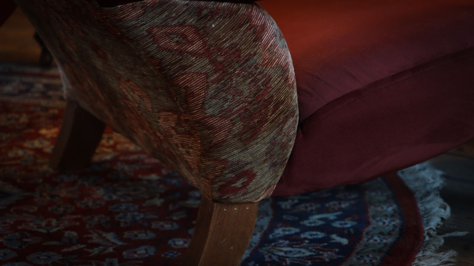 Stunning Pair John Sankey Byron Steamer Armchairs Footstools Kilim Rrp £10000 🚚 photo furniture