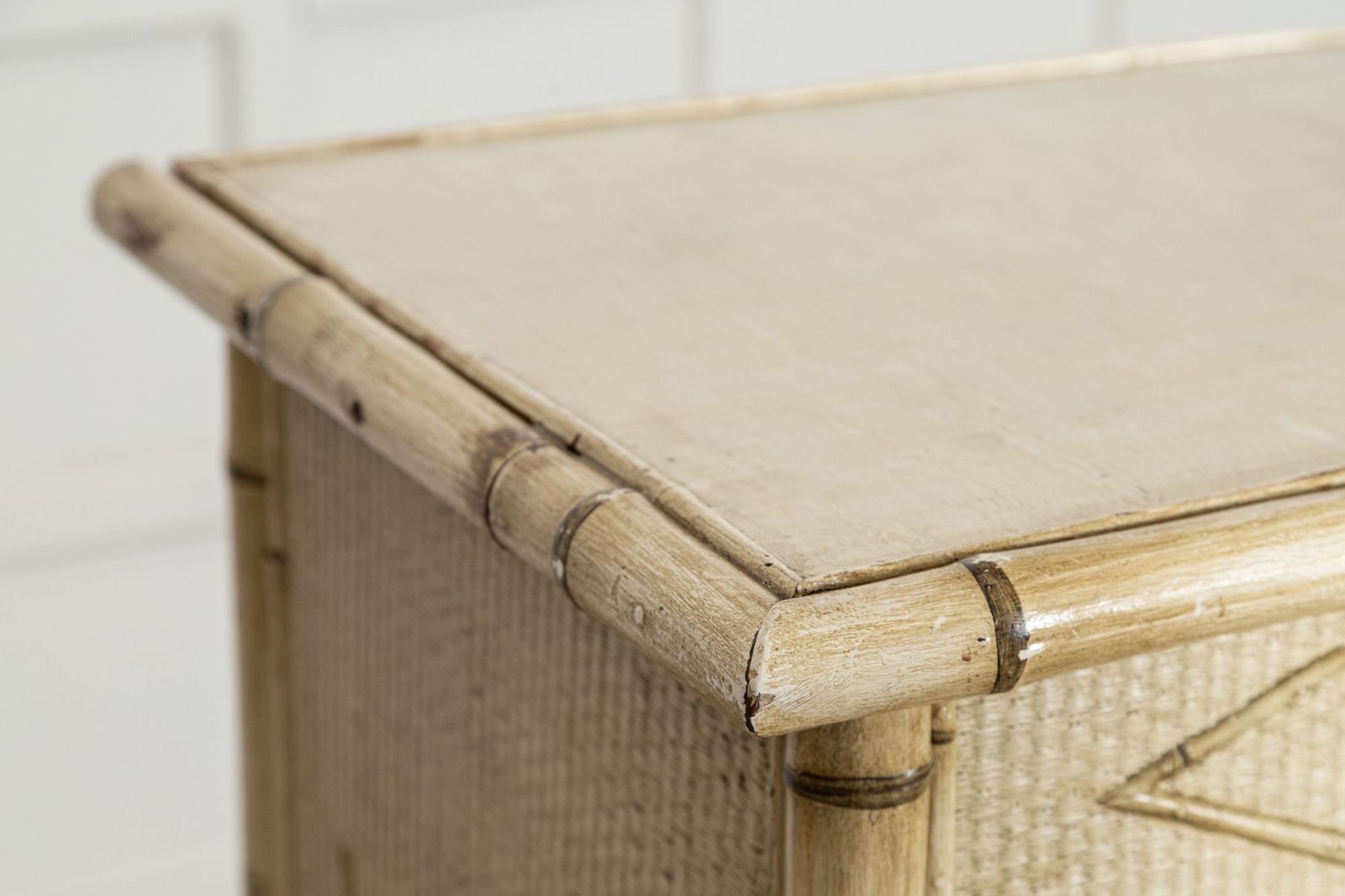 photo vinterior 19thc English Painted Bamboo Chest Drawers