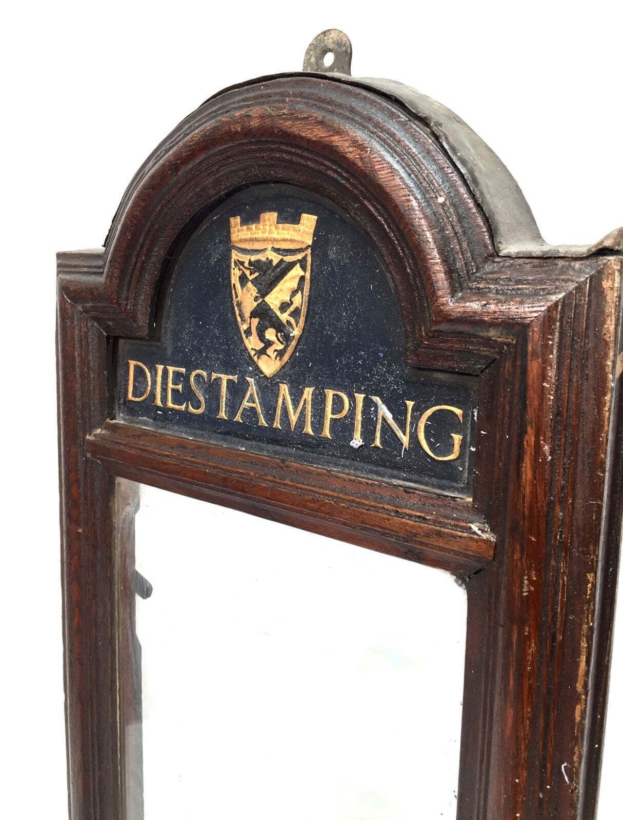 Antique Advertising Pair Of Oak Framed W H Smiths Wallhanging Frames Signs C1930 photo Home Decor