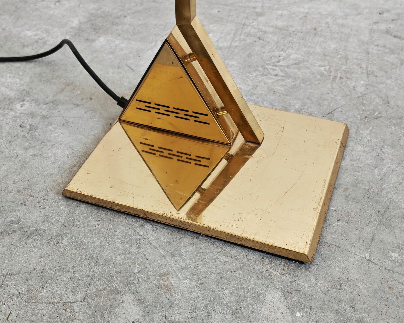 Mid Century Brass Floor Lamp By Peill & Putzler, West Germany 1970s photo for sale