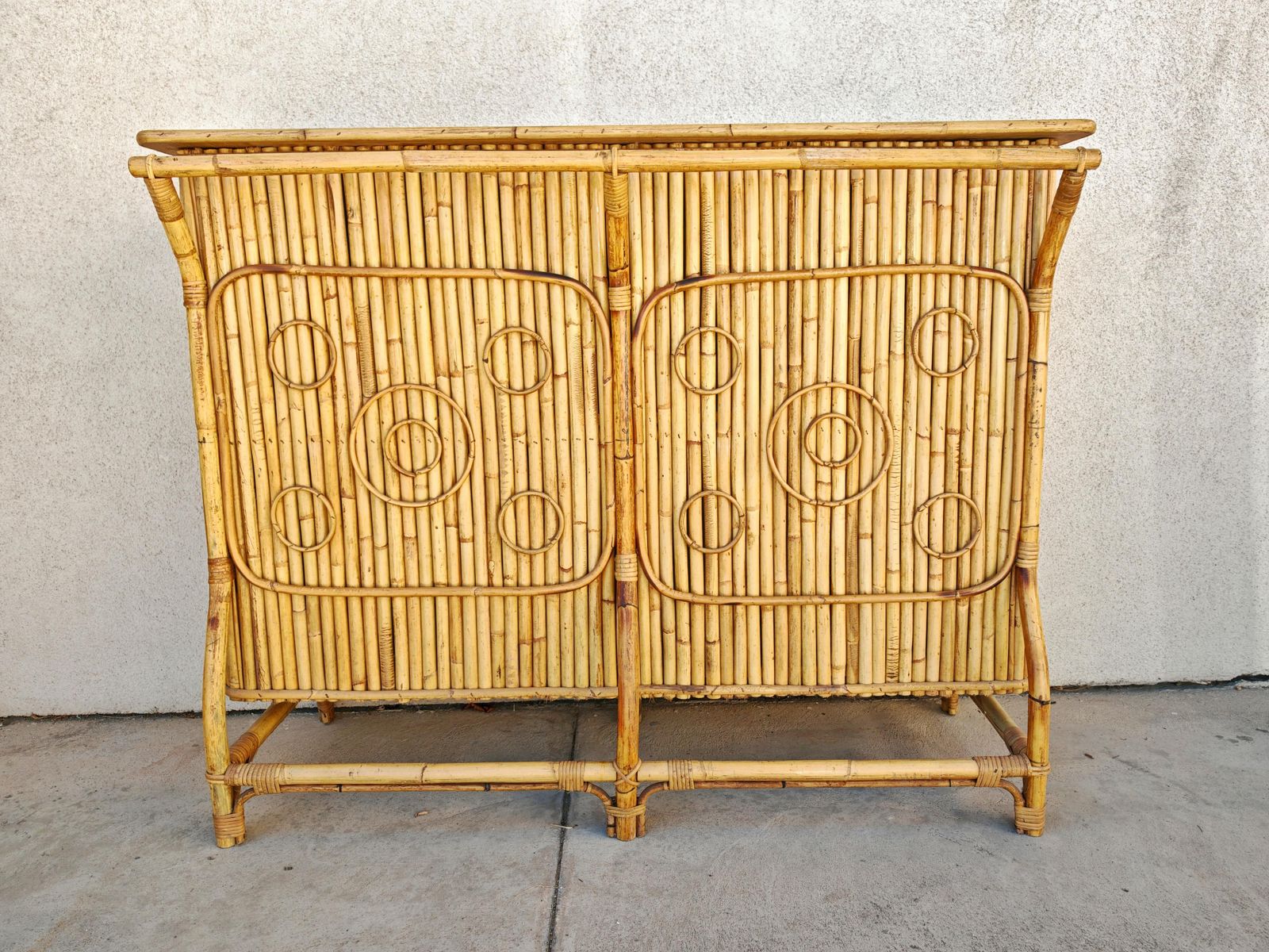 Mid Century Modern Dry Bar Done In Bamboo, Design Attr. To Tito Agnoli photo furniture