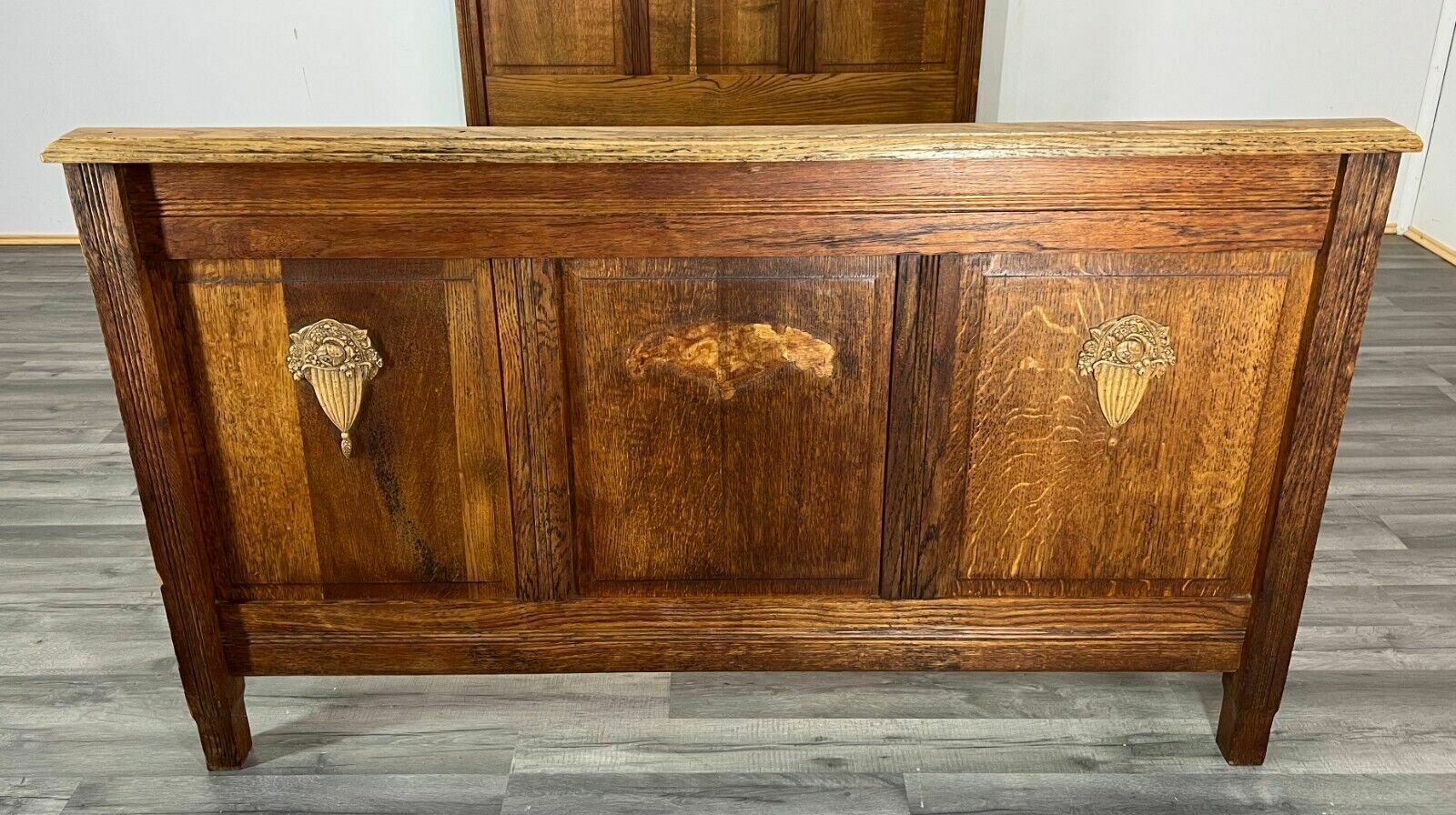 Amazing Rare Carved French Antique Double Bed photo furniture