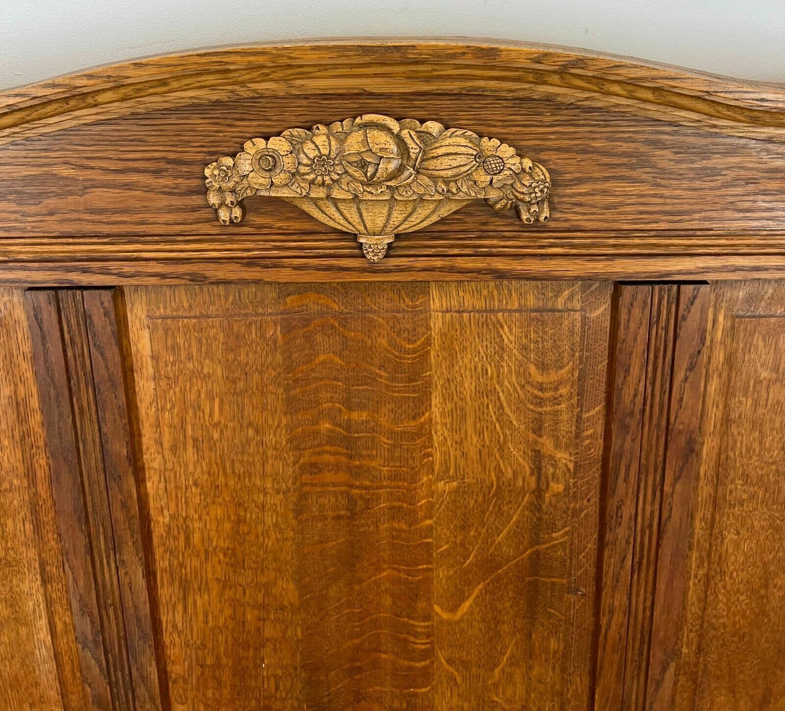 Furniture Amazing Rare Carved French Antique Double Bed photo