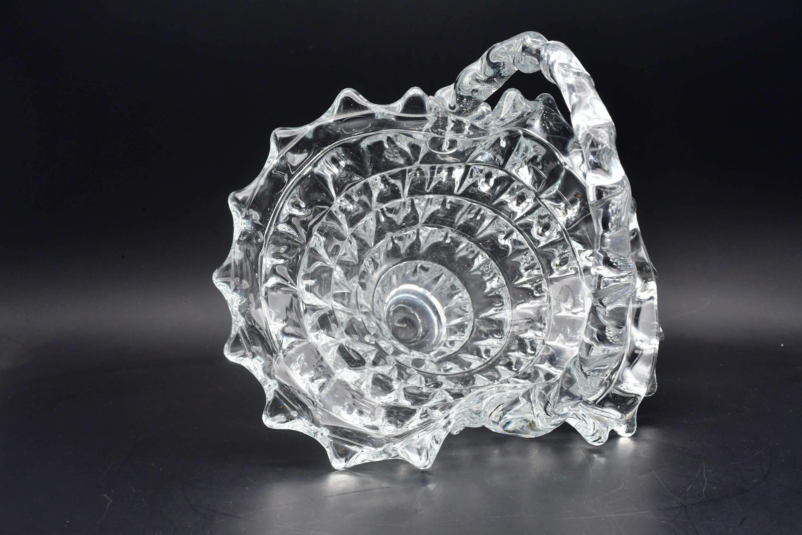 Barovier Rostrato Murano Italian Glass Basket Centerpiece Vase, 1940s photo Home Decor