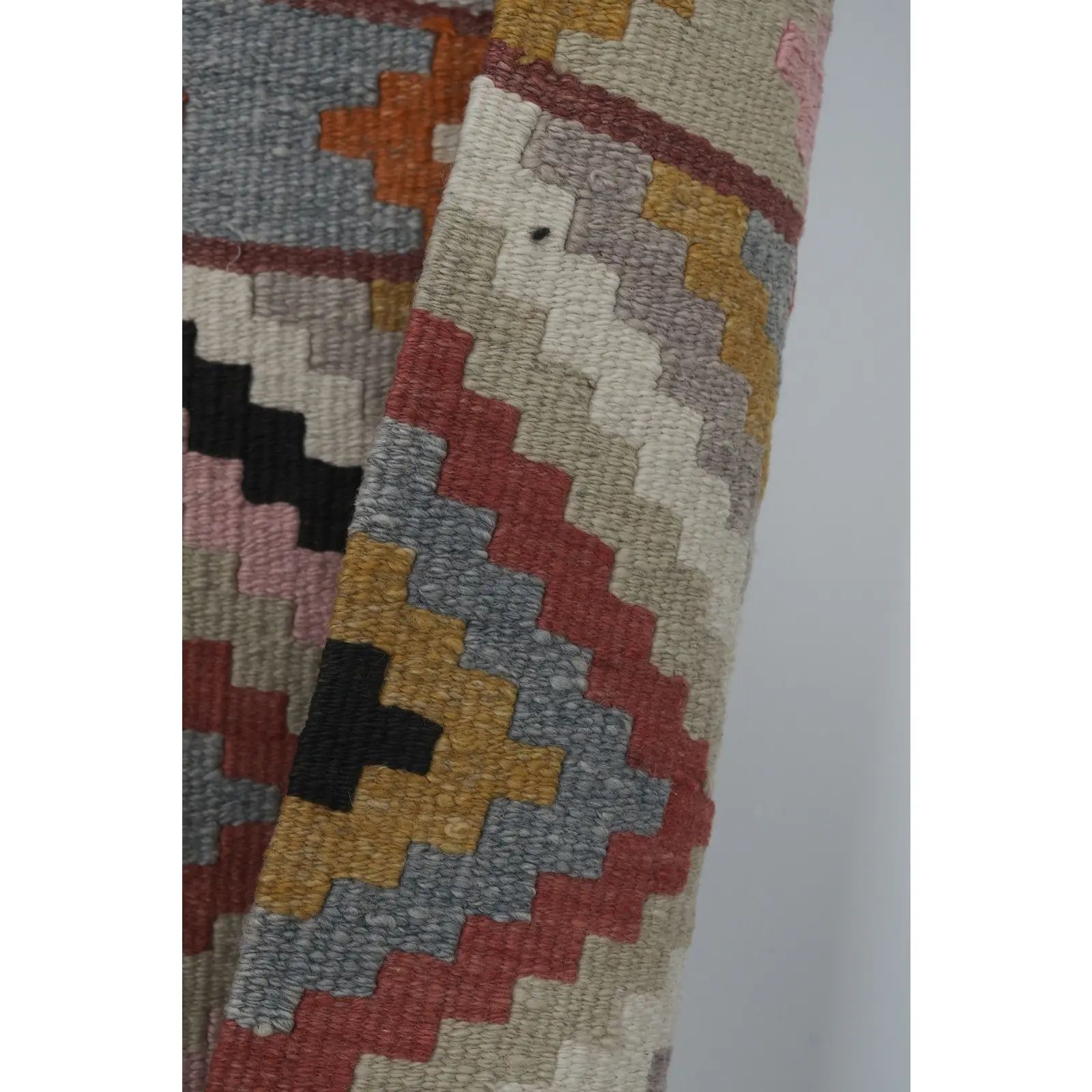 Vintage Organic Wool Turkish Kilim Runner 2'7'' X 14'8'' photo for sale