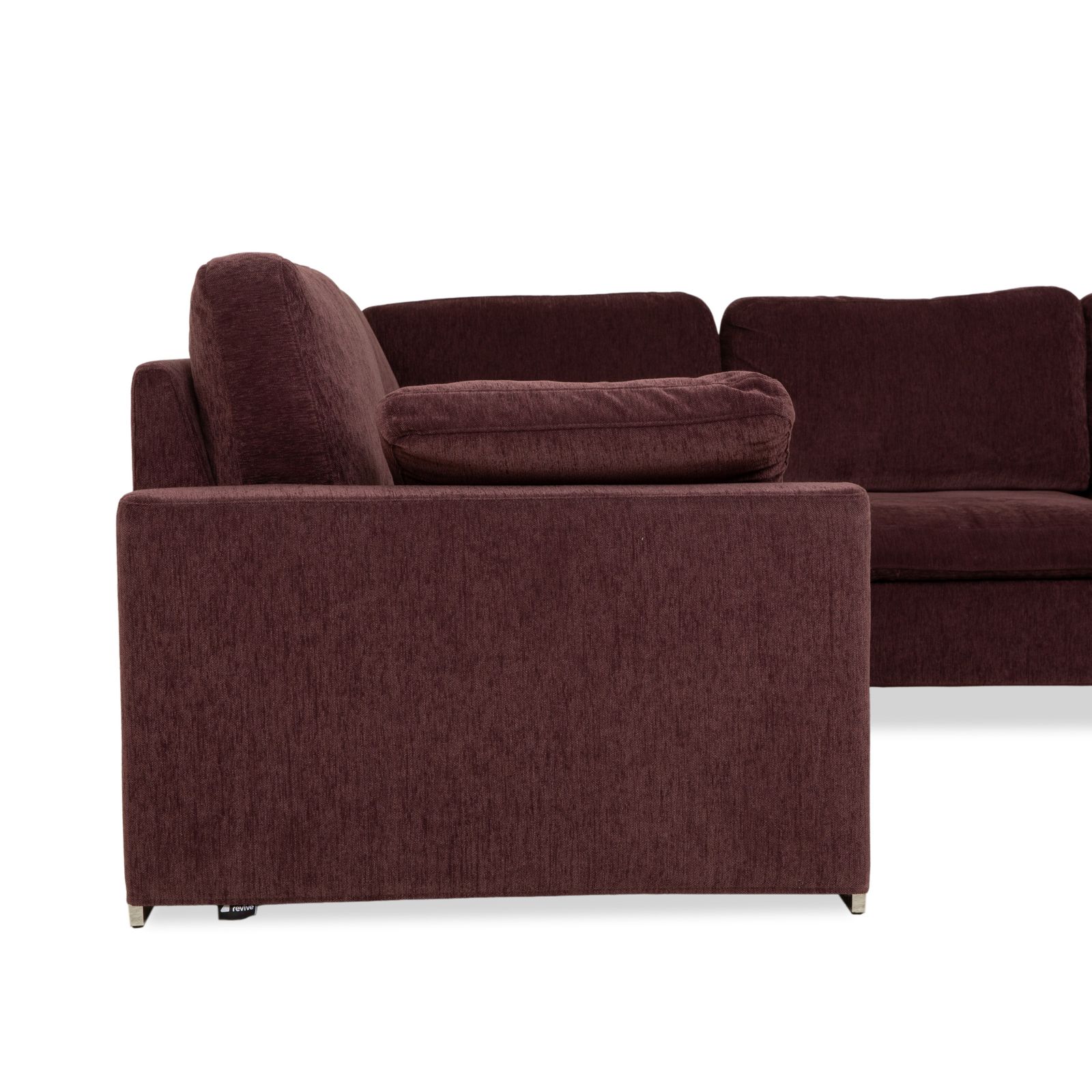 photo for sale Canapé d'angle Brühl Alba en tissu, bordeaux foncé