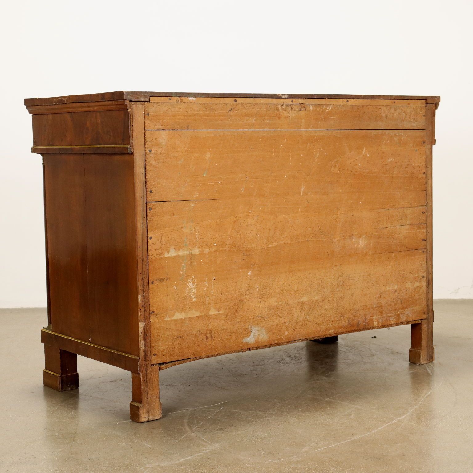 Furniture Antique Empire Chest Of Drawers Walnut Poplar Bronze XIX Century photo