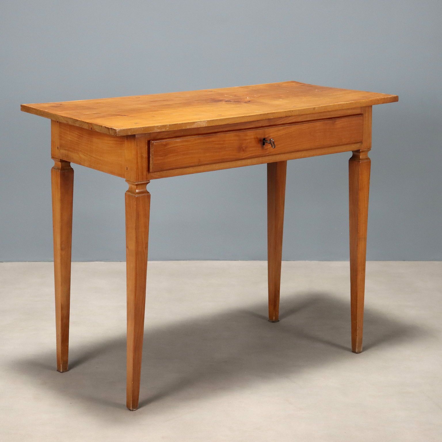 Antique Writing Desk Cherrywood With Drawer Italy XVIII Century