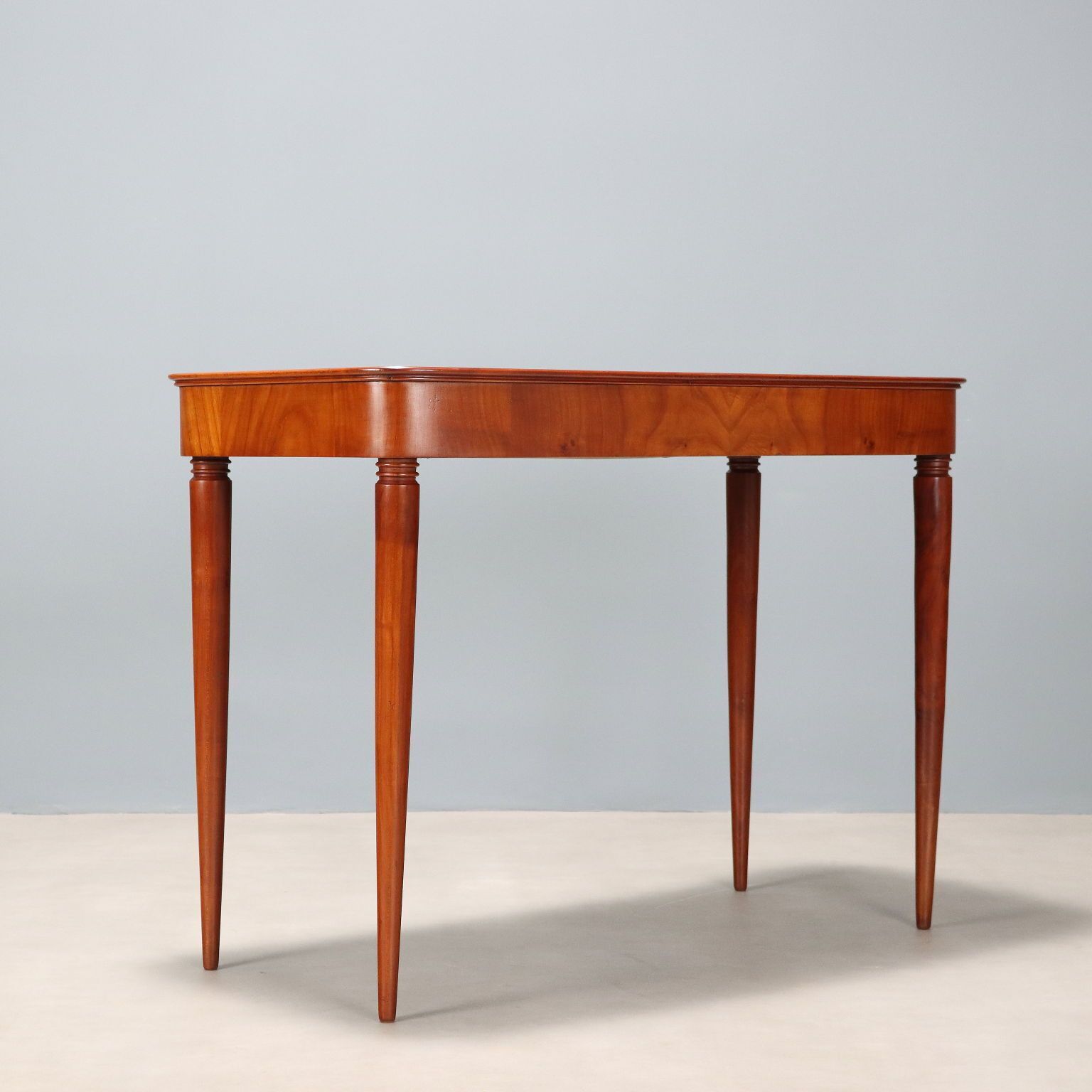 photo furniture Vintage Console Design Mahogany Veneer Brass Italy 1950s
