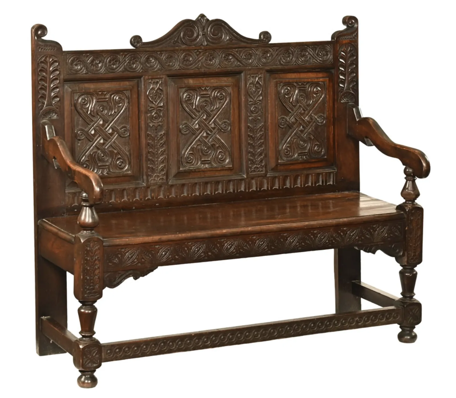 Victorian Oak Bench