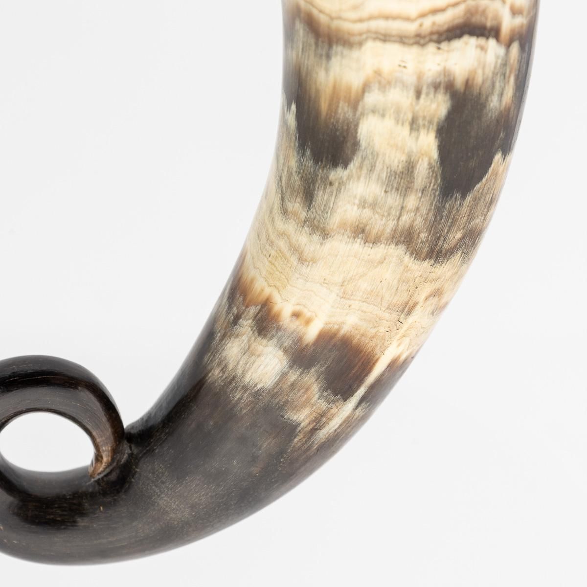 photo for sale Antique 19th Century Scottish Silver Mounted Horn Table Snuff Mull C.1829