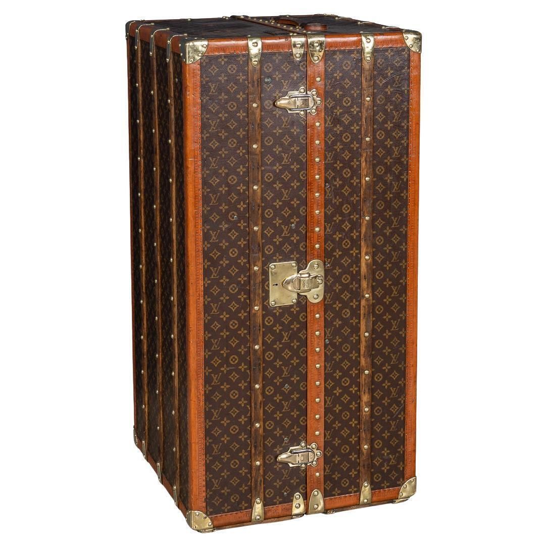 20th Century Louis Vuitton Wardrobe Trunk In Monogram Canvas, France C.1930