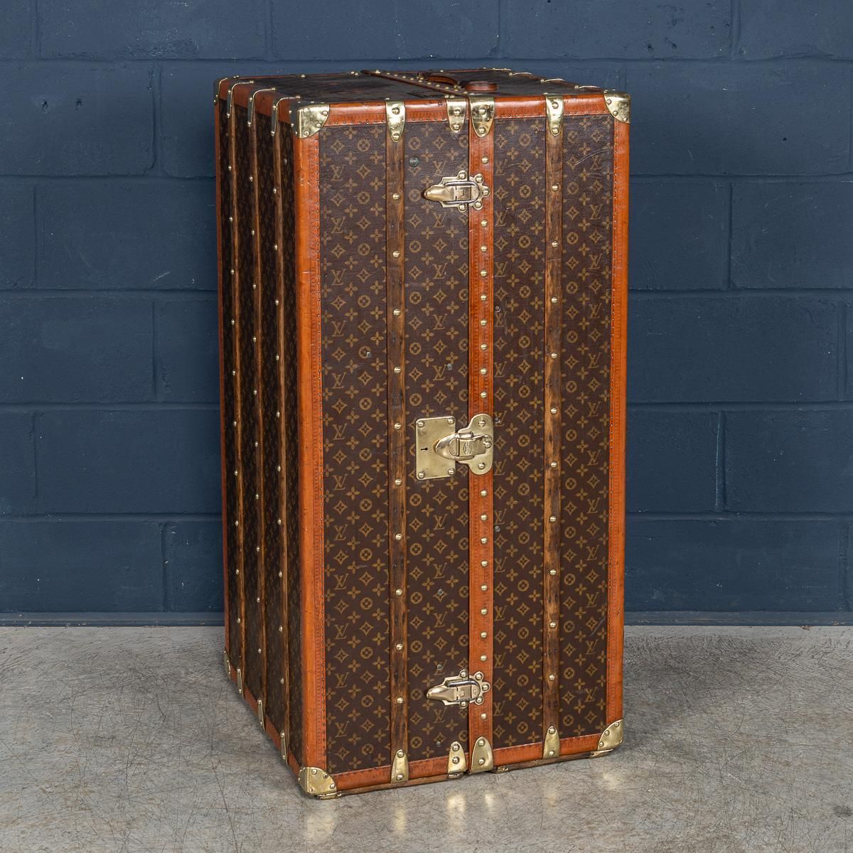 20th Century Louis Vuitton Wardrobe Trunk In Monogram Canvas, France C.1930 photo furniture