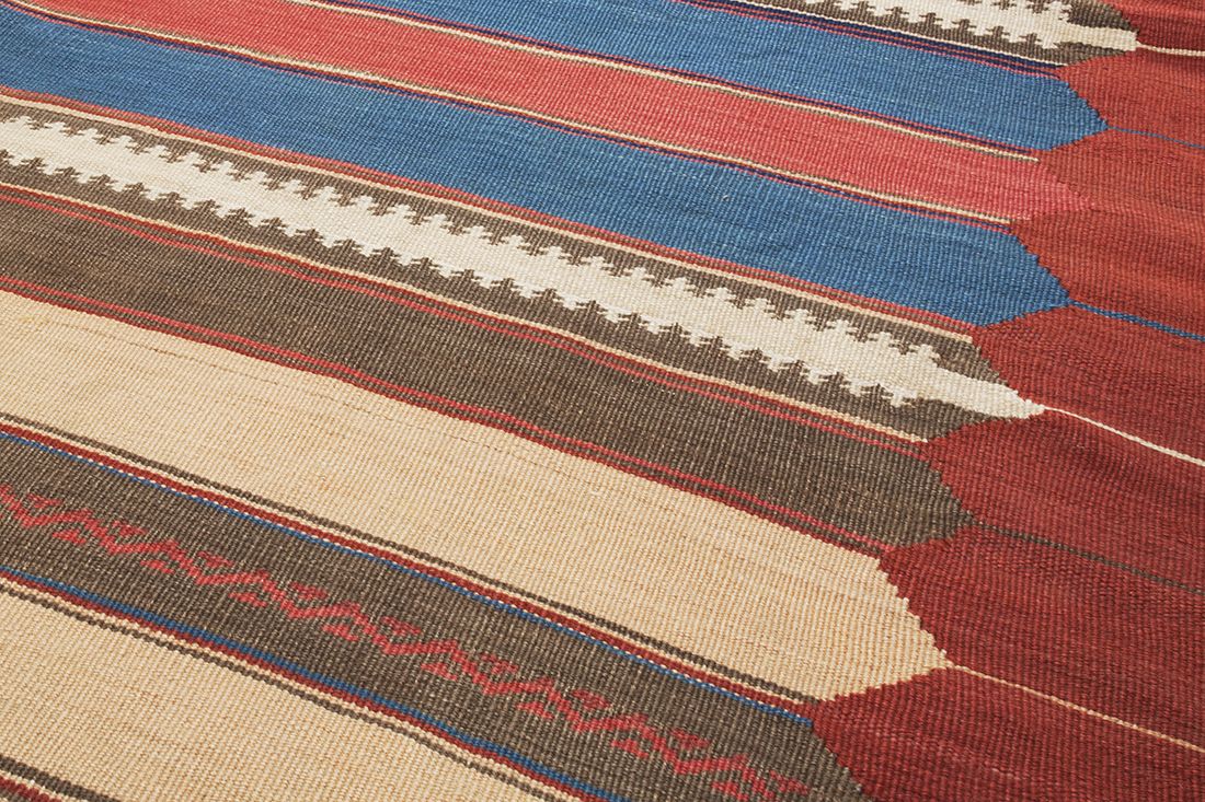 Antique Varamin Kilim Carpet 320x150cm photo for sale