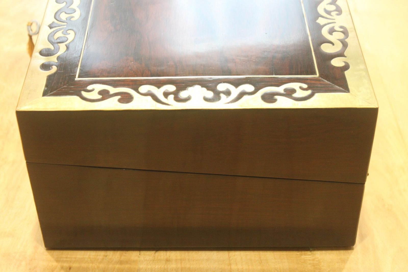 A Regency Period Rosewood And Brass Inlaid Writing Slope photo Home Decor
