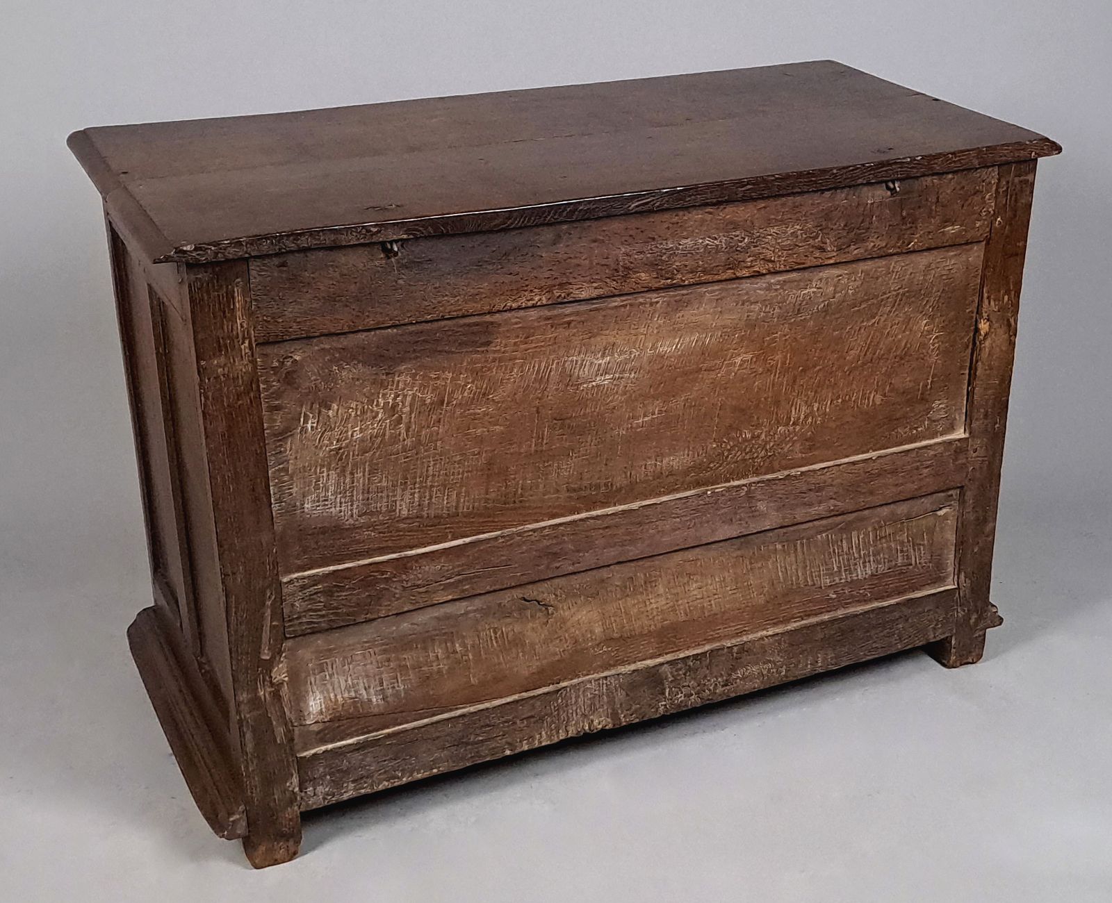 Signed Original Period Charles II Oak Mule Chest C. 1665 photo Furniture