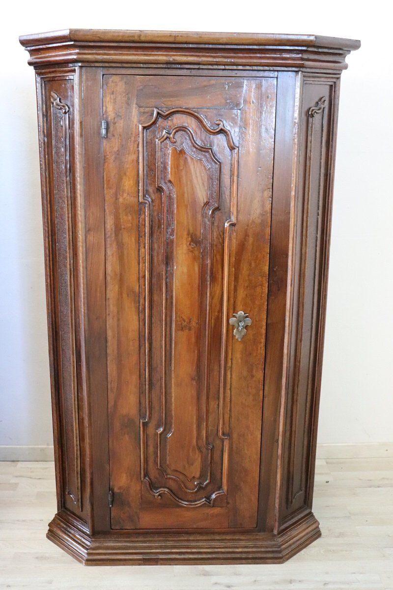Antique Walnut Corner Cabinets, 1600s, Set Of 2 photo furniture