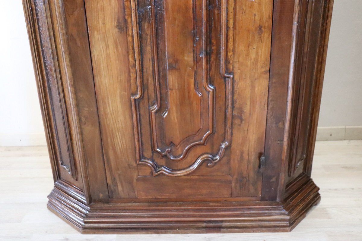 Antique Walnut Corner Cabinets, 1600s, Set Of 2 photo vinterior