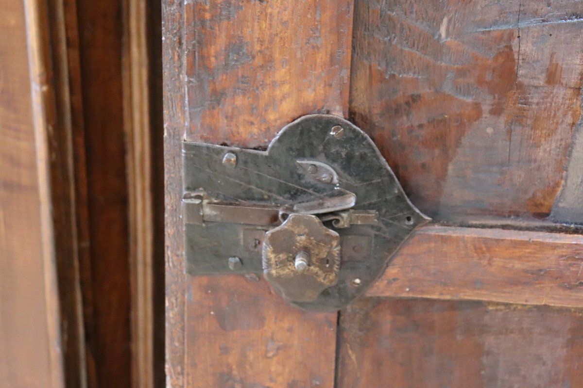 photo for sale Antique Walnut Corner Cabinets, 1600s, Set Of 2