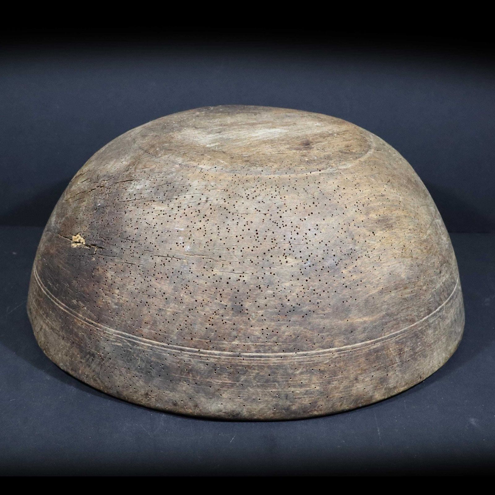 Antique Primitive French Wooden Bowl   Huge Hand Carved Farmhouse Dough photo vintage