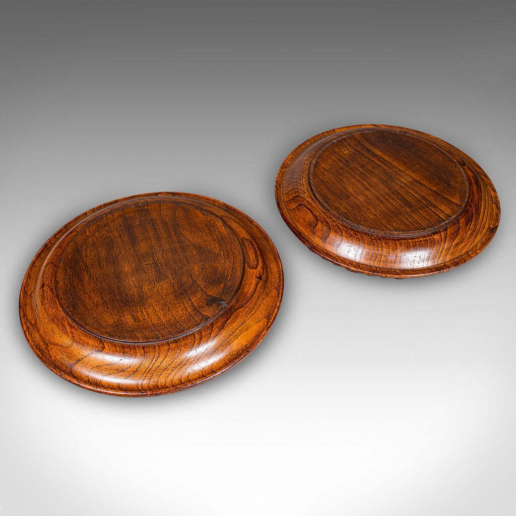 Pair Of Antique Decanter Coasters, English, Wine Bottle Stands, Treen, Victorian photo vinterior