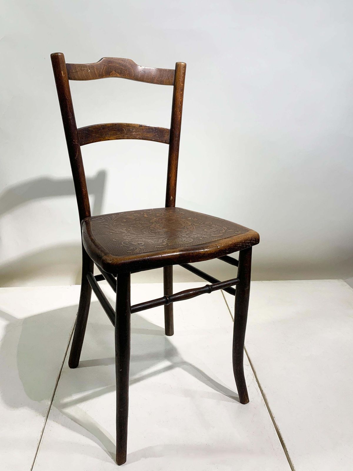 Pair A.M.Luther "Luterma" Art Deco Bentwood/Embossed Plywood Chairs Estonia/1920 photo Furniture