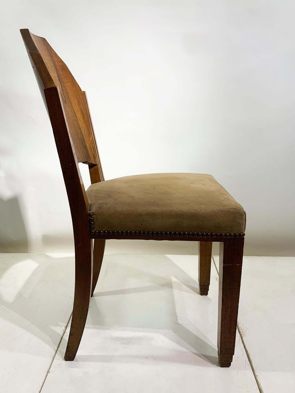 photo buy Pair Of Art Deco Side Chairs With Geometric Backs, France, Circa 1930s