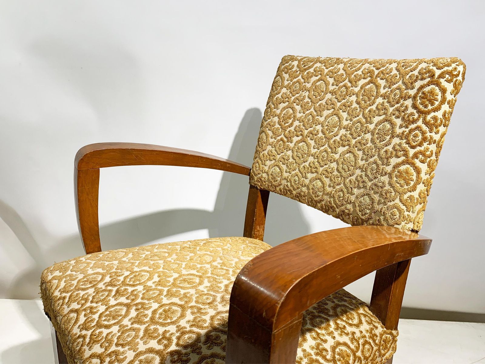 Pair Of Art Deco Bridge/ Armchairs, France, Circa 1930's photo vintage