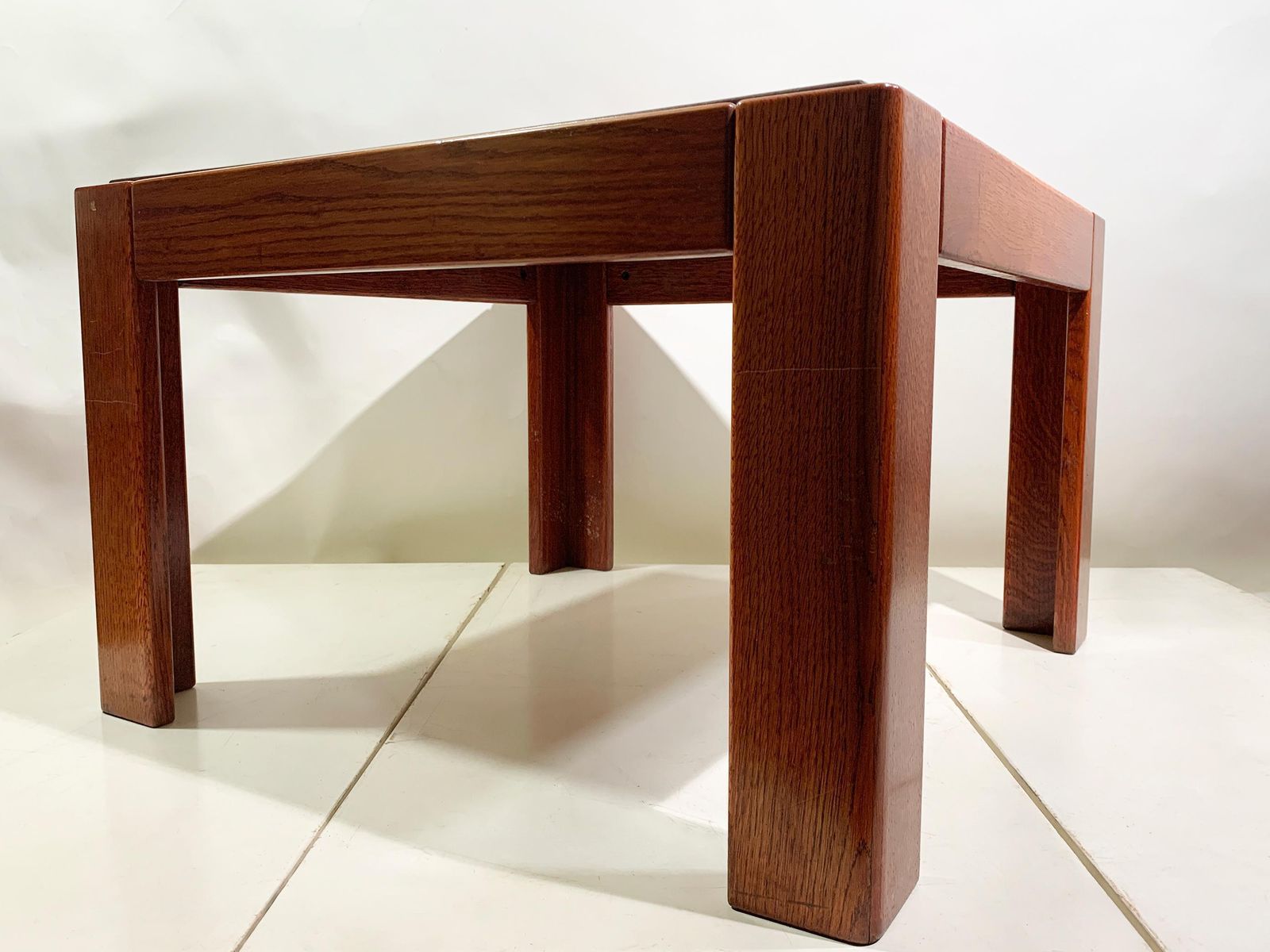 Mid 20th Century Leather And Wood Coffee Table, Circa 1960, France photo 2185.0