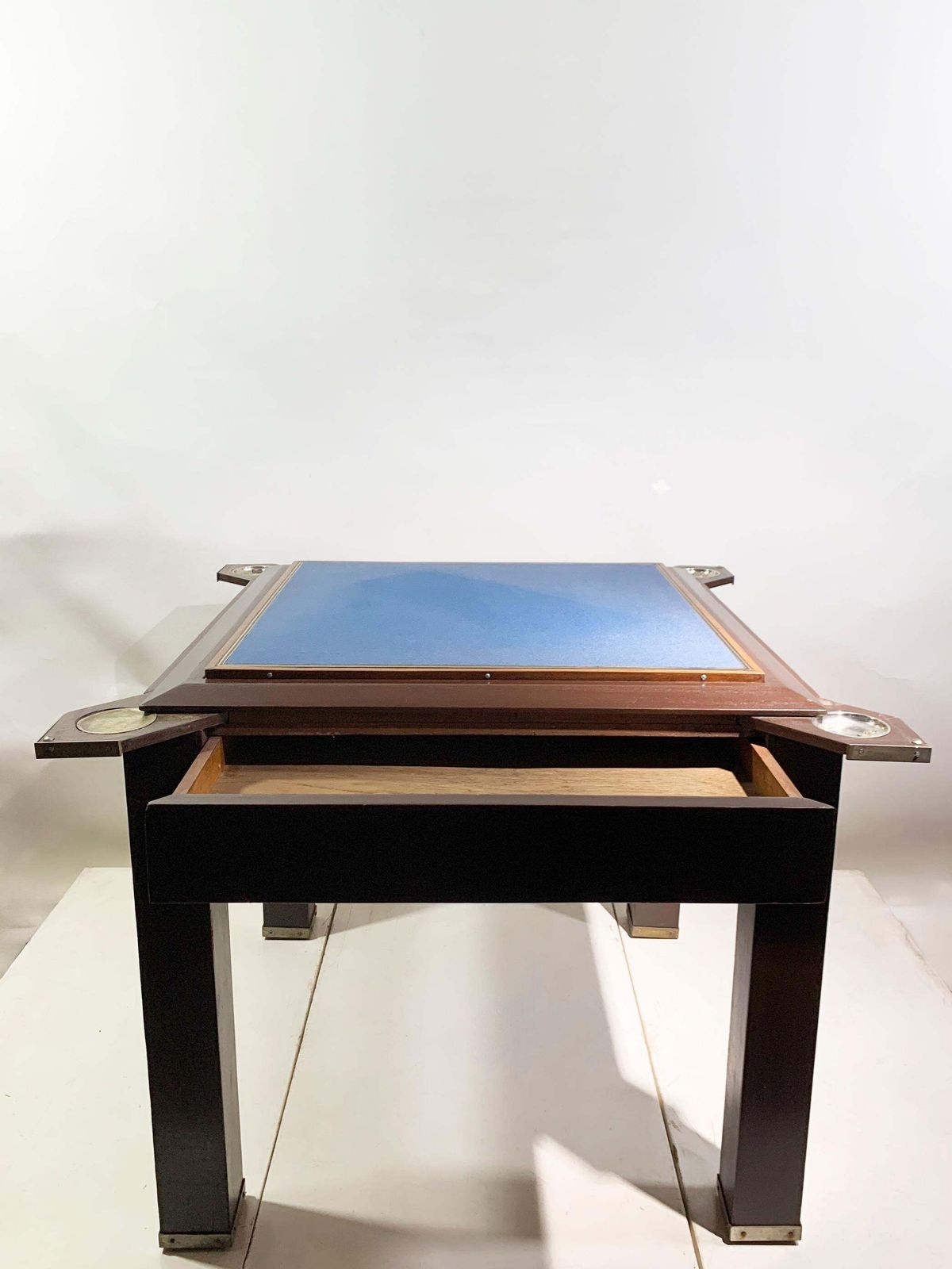 Vintage French Art Deco Game Table, Wood And Brass, Circa 1950 photo buy
