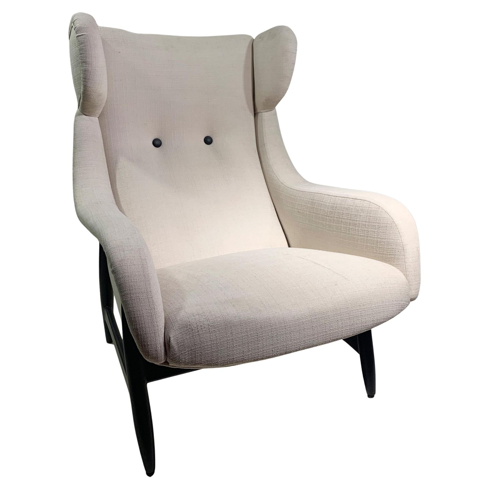 Bengt Ruda Lounge Chair In Cream/Beige Fabric For Artifort, Circa 1960