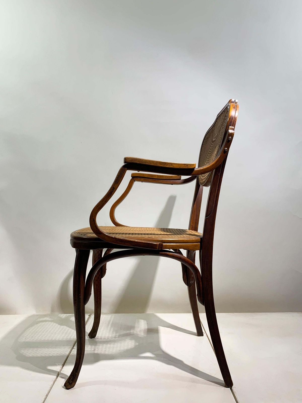 J. & J. Kohn Bentwood Armchair With Rattan Seat And Back, Austria , Circa 1900 photo buy