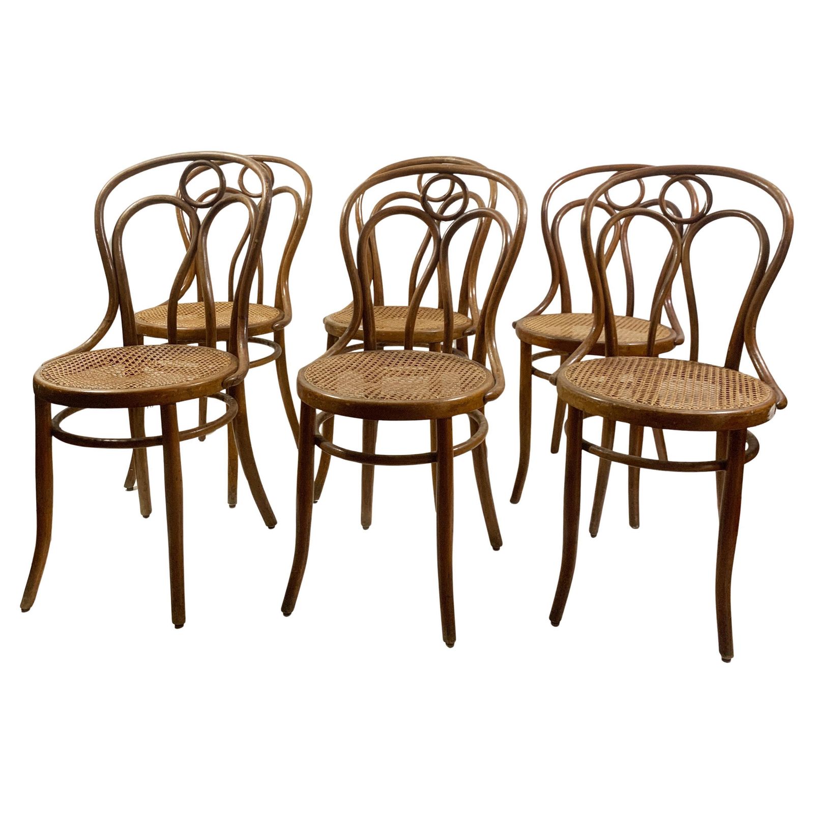 Set Of 6 Chairs In Bentwood By Josef Hoffmann For Mundus Vienna Austria, 1900s