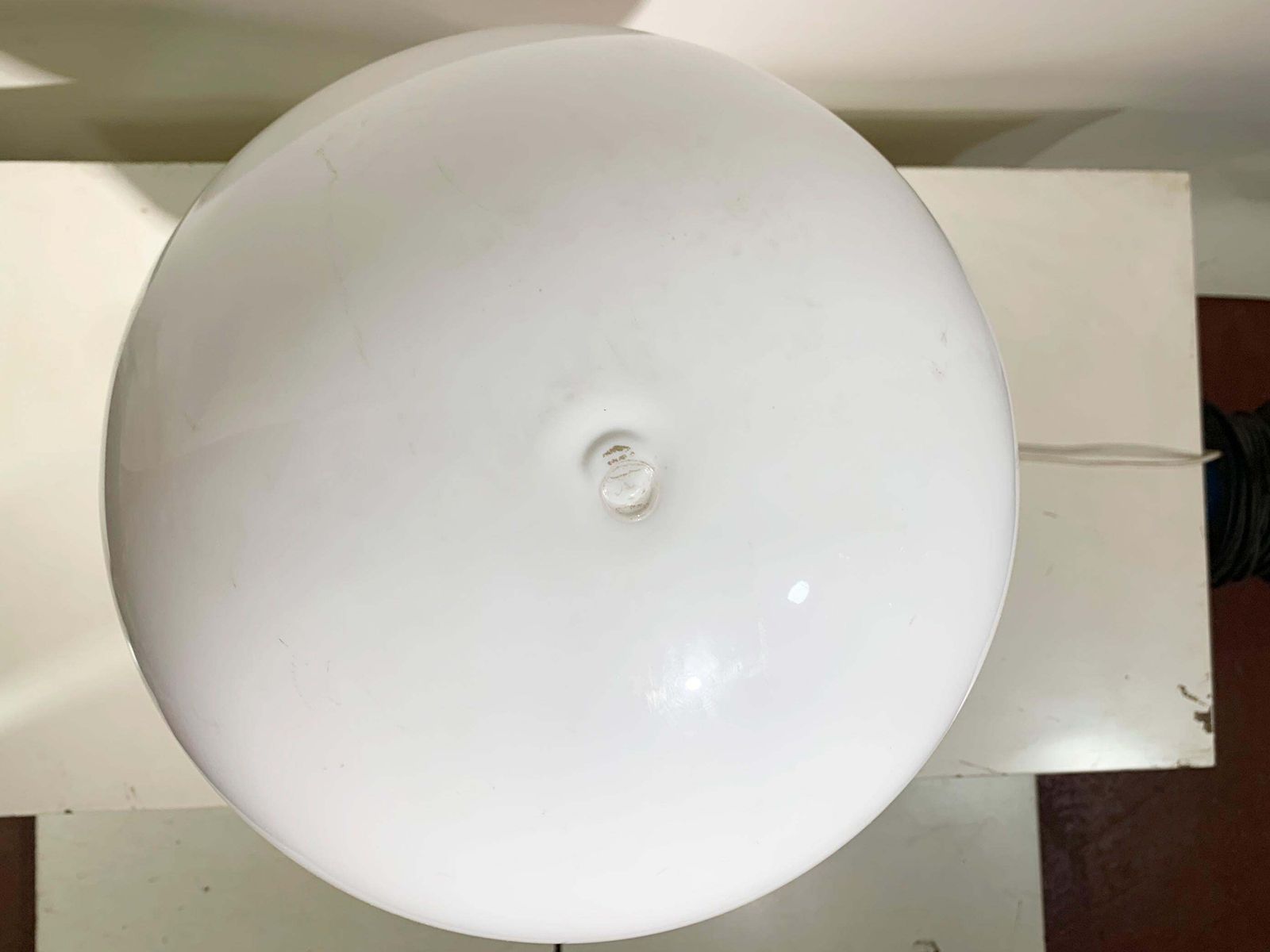 Lighting Late 20th Century Space Age Floor Lamp In Red And White Plastic, Circa 1970 photo