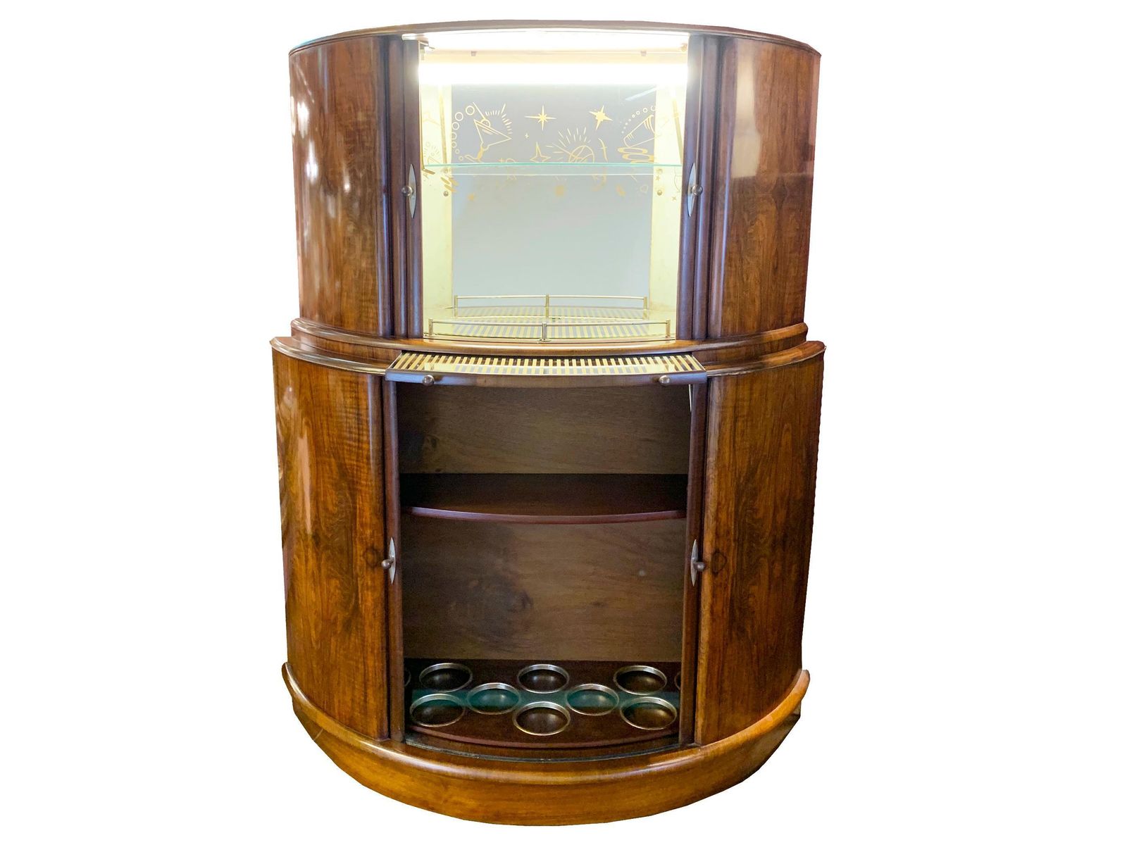 Art Deco Dry Bar Cabinet, Circa 1930's photo for sale