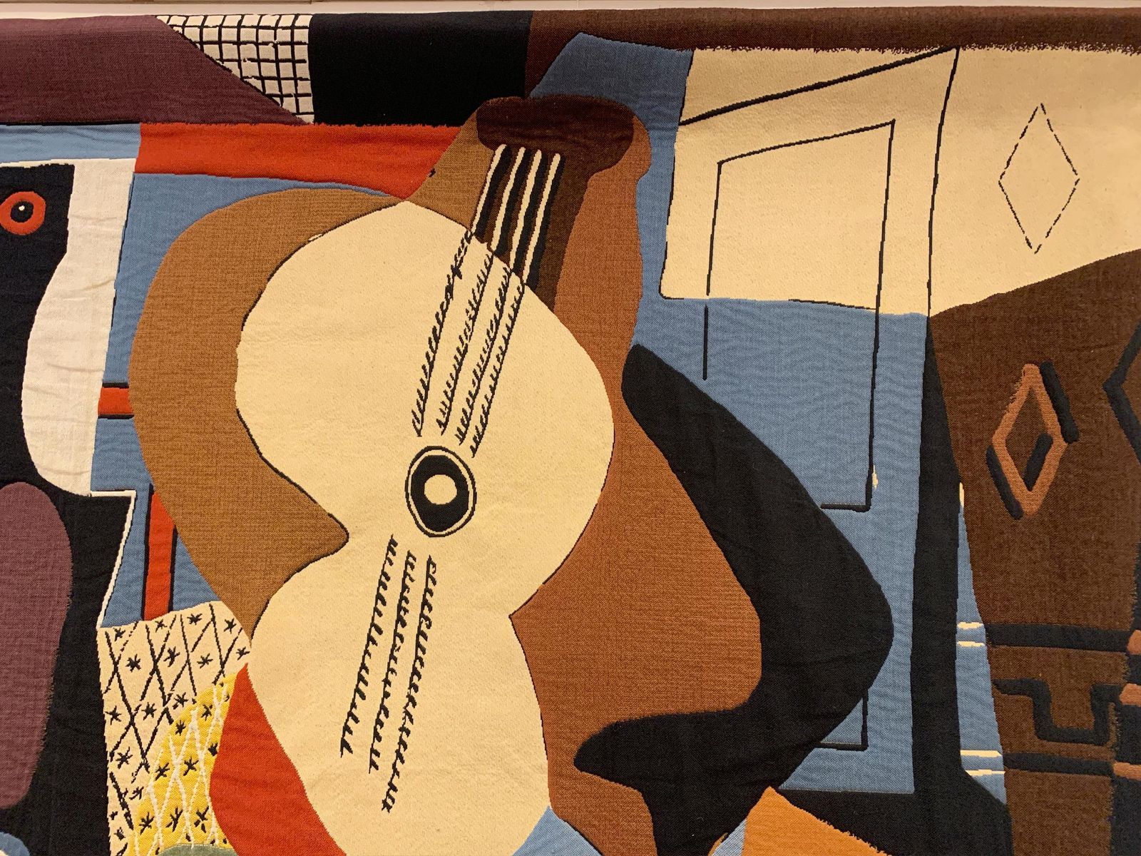 "Mandoline Et Guitare" Tapestry, "Succession Picasso 2015" For Jules Pansu photo Art