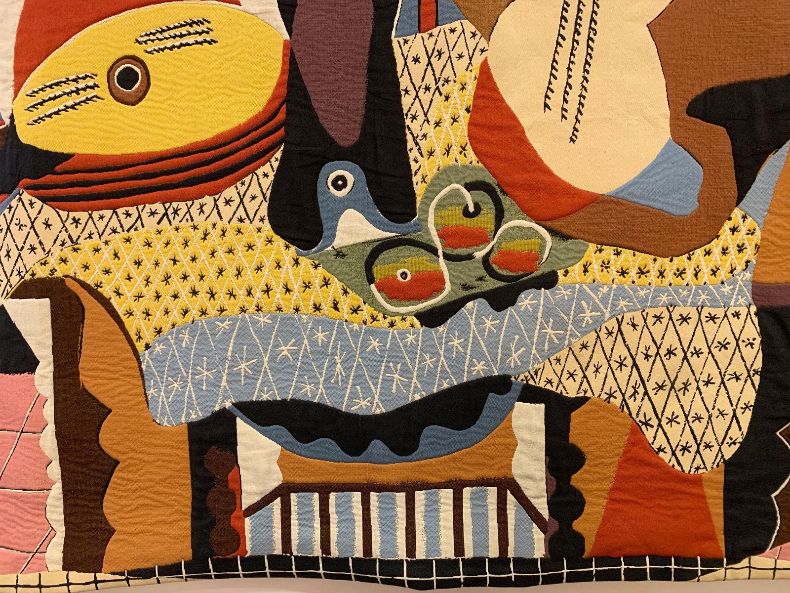 "Mandoline Et Guitare" Tapestry, "Succession Picasso 2015" For Jules Pansu photo vinterior