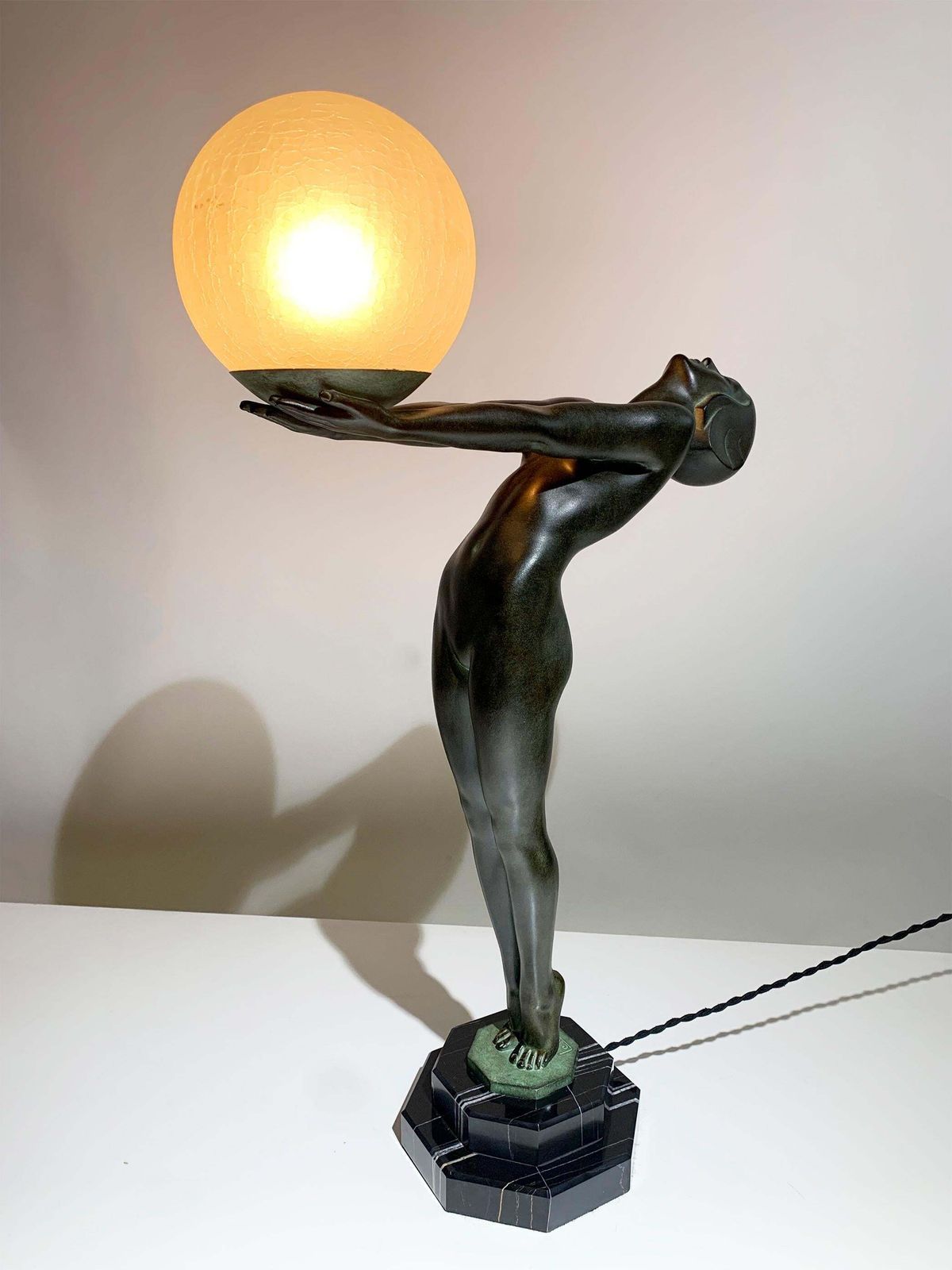 Art "Lumina" Table Lamp/Sculpture By Max Le Verrier Signed "Le Verrier" photo