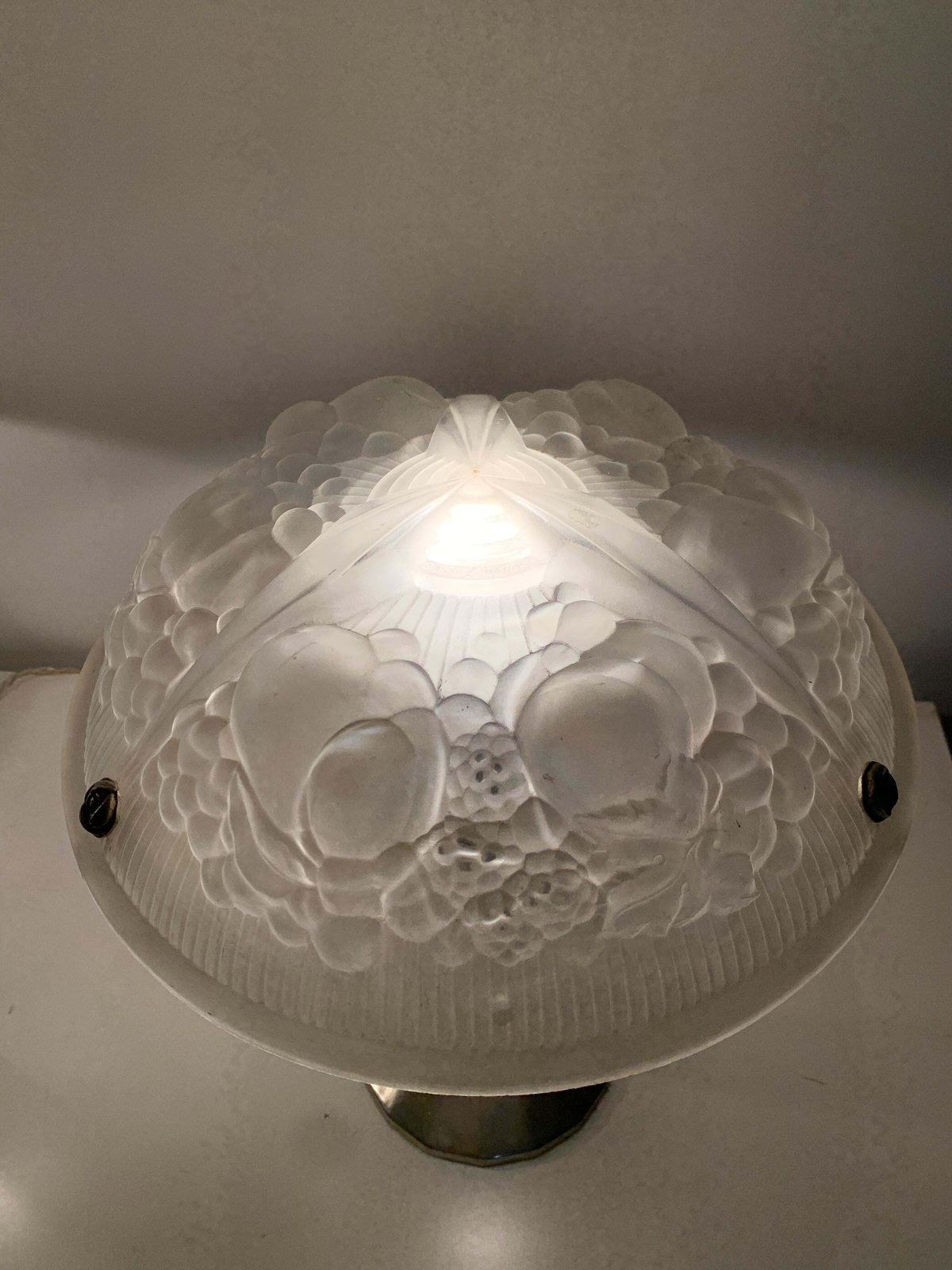 5976.0 Pair Of Art Deco Table Lamps, Signed By Muller Frères Luneville photo