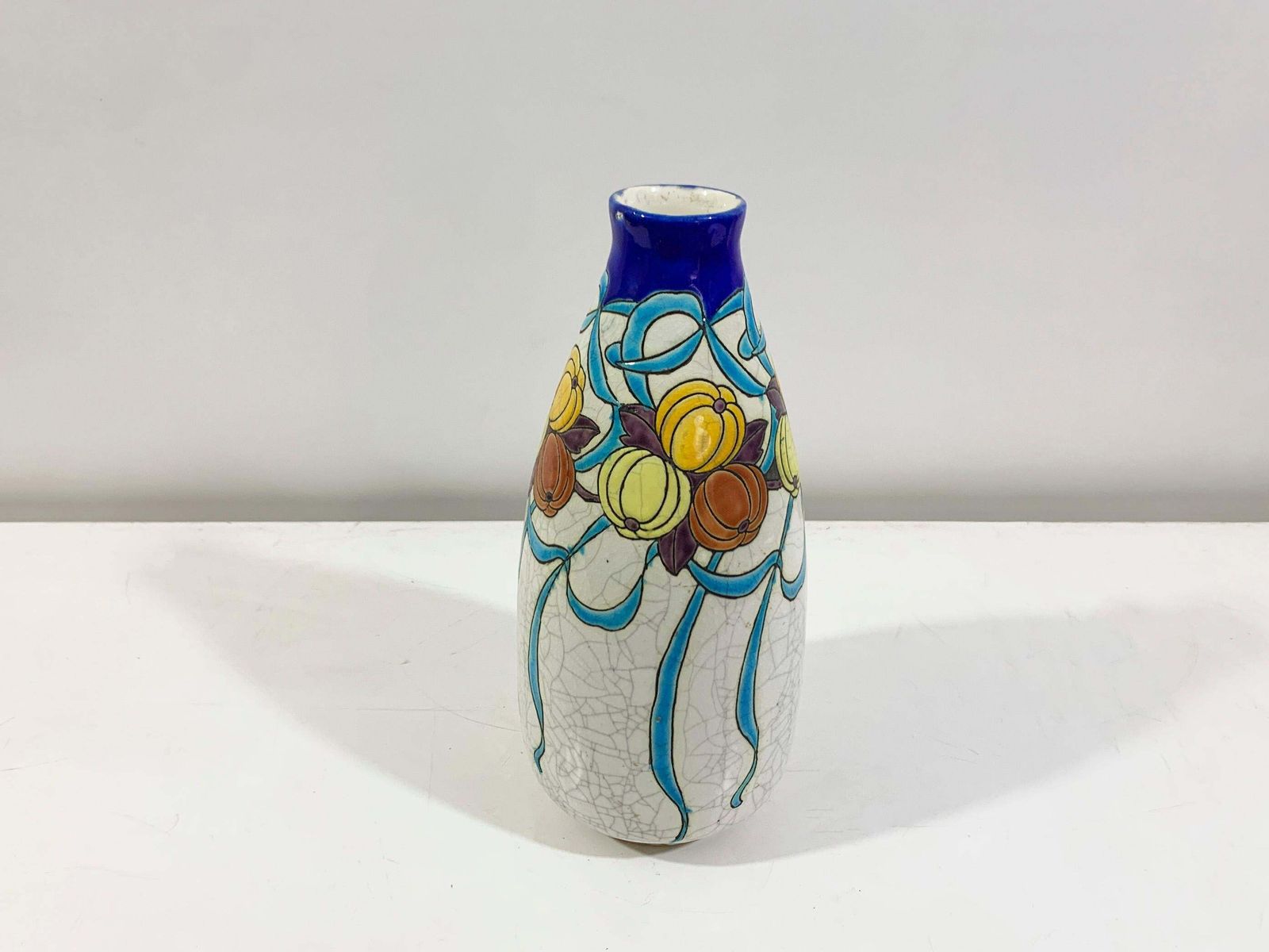 Charles Catteau Art Deco "Craquelé" Vase Stamped "Boch La Louvière"  Keramis photo 2854.0