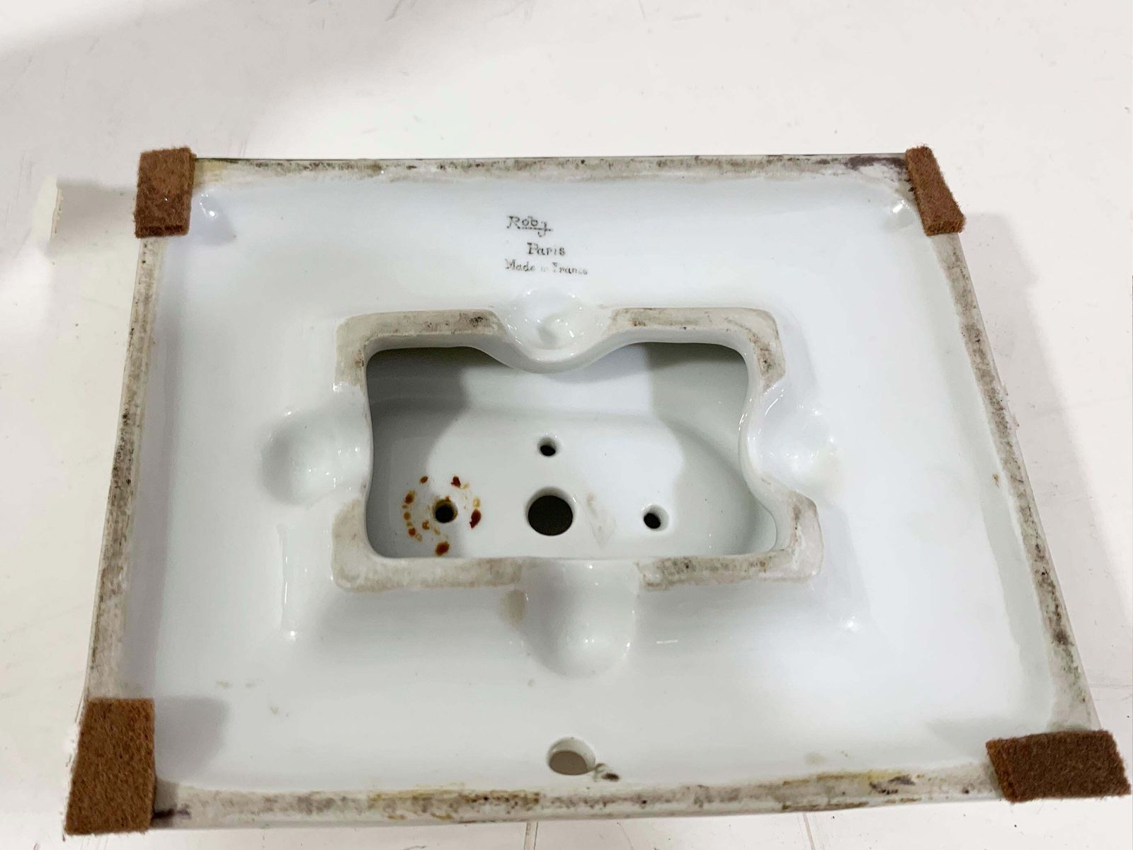 Home Decor French Art Deco White Porcelain Figural Perfume Diffuser Stamped "Robj Paris" photo