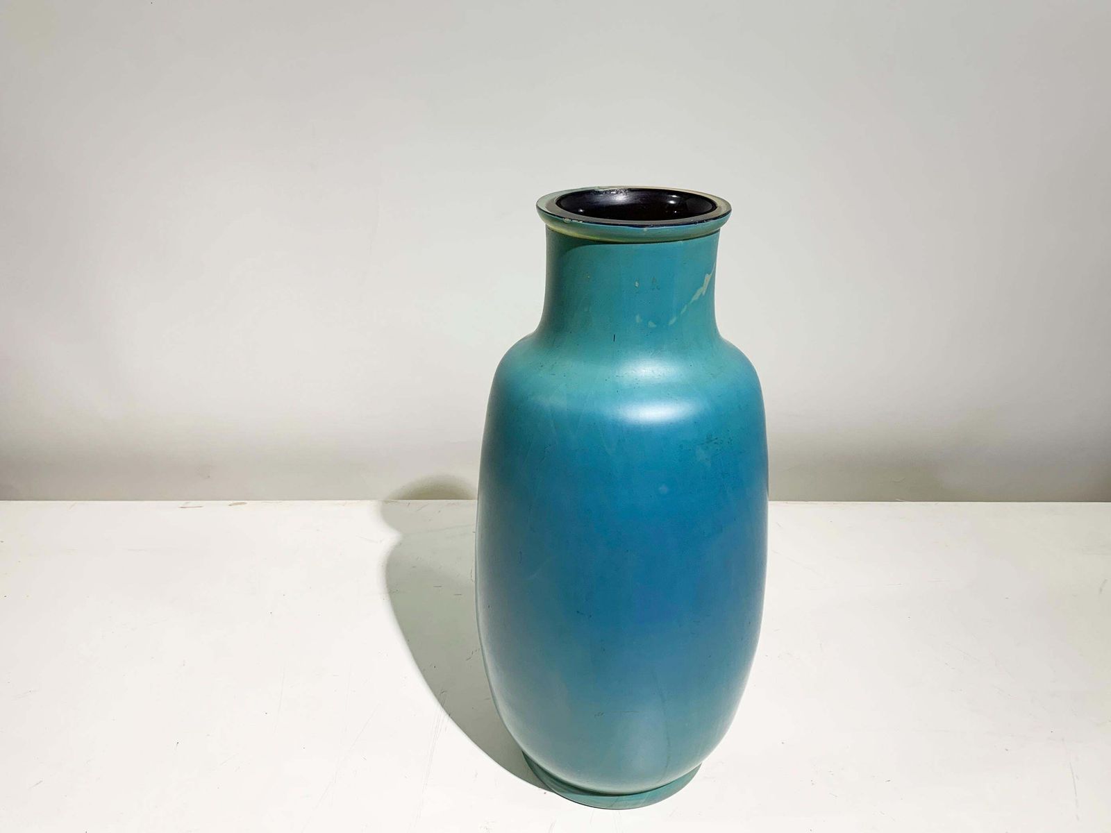 Mid 20th Century Enameled Glass Vase, France, Circa 1950's photo Home Decor