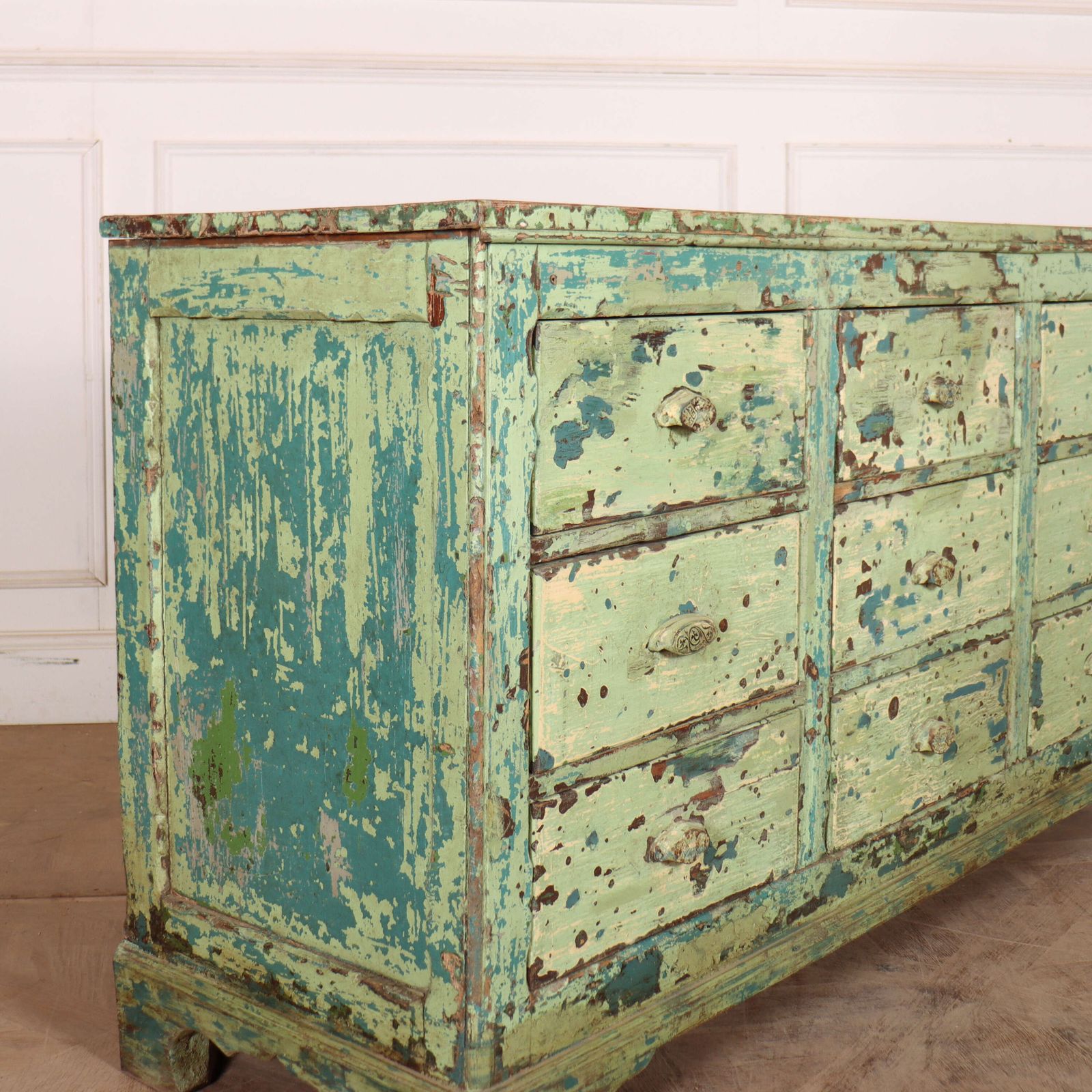 photo furniture English Painted Dresser Base, 1800s