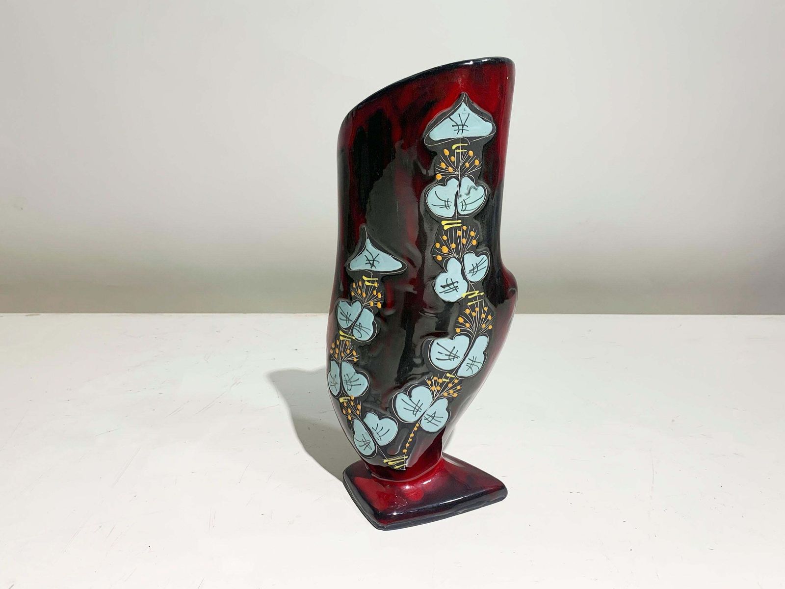 Mid Century Modern Ceramic Vase Numbered 43, Italy , Circa 1950's photo Home Decor