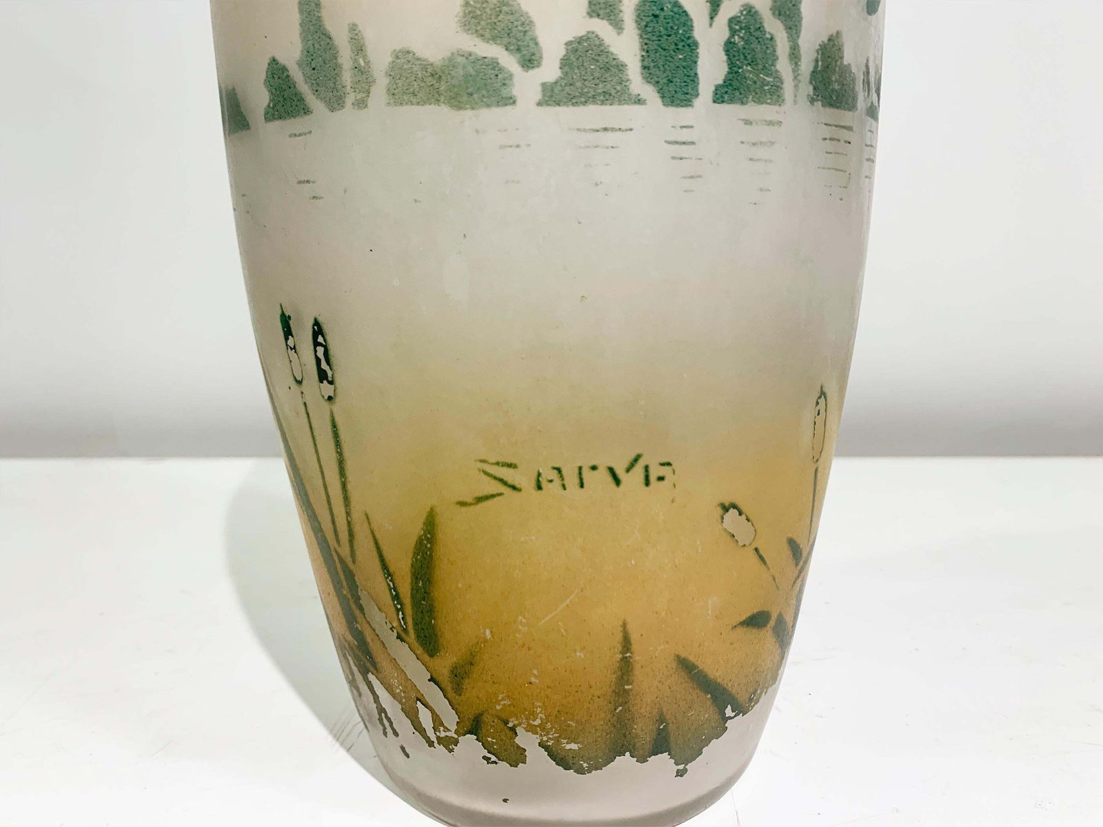 Art Deco Enameled Vase Signed "Sarva", France , Circa 1920's photo buy