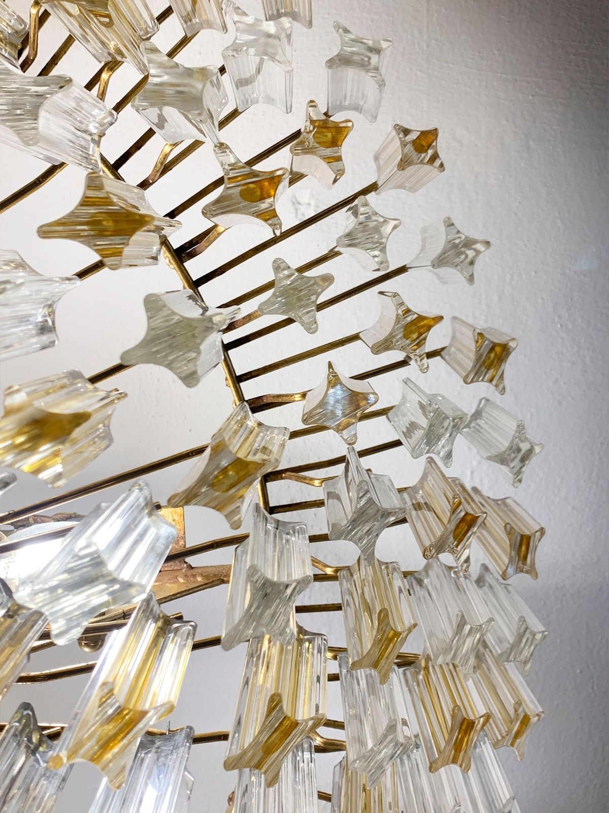 Quadriedro Murano Glass Chandelier By Venini , Circa 1960s photo Lighting