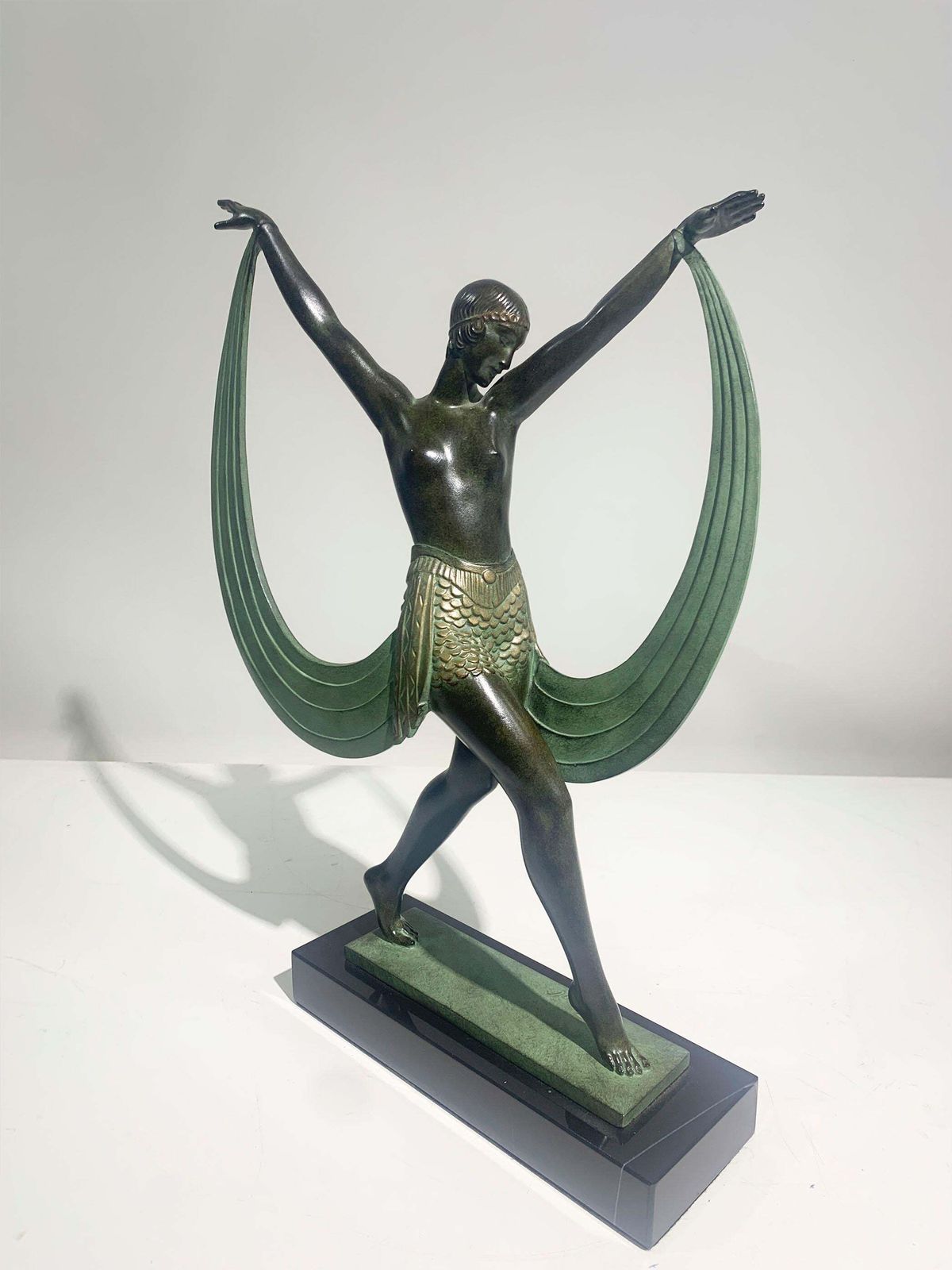 Lysis Dancer Sculpture Signed "Fayral"(Pierre Le Faguays) For Max Le Verrier photo furniture